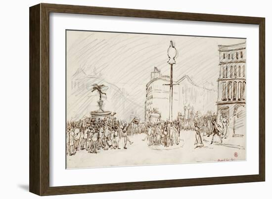 Street Scene - Piccadilly Circus-Spencer Frederick Gore-Framed Giclee Print