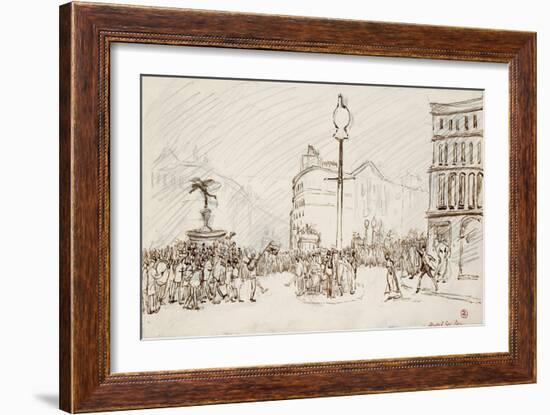 Street Scene - Piccadilly Circus-Spencer Frederick Gore-Framed Giclee Print