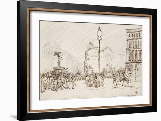 Street Scene - Piccadilly Circus-Spencer Frederick Gore-Framed Giclee Print