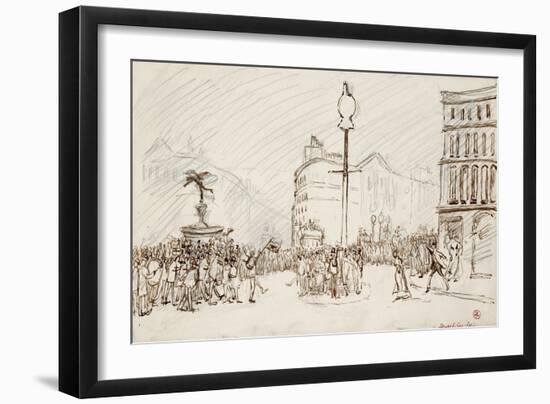 Street Scene - Piccadilly Circus-Spencer Frederick Gore-Framed Giclee Print