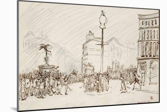 Street Scene - Piccadilly Circus-Spencer Frederick Gore-Mounted Giclee Print