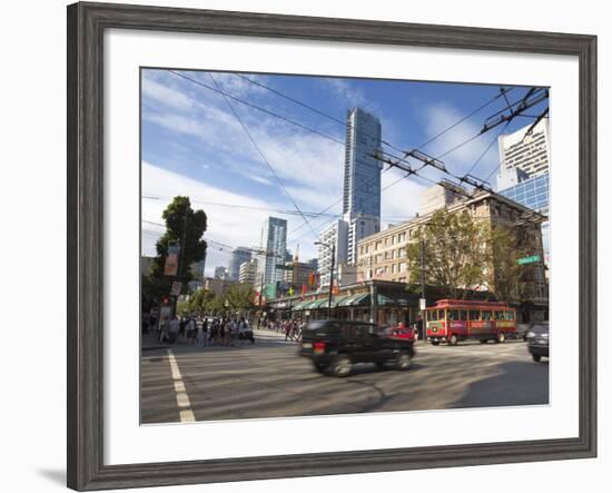 Street Scene, Robson Street, Downtown, Vancouver, British Columbia, Canada, North America-Martin Child-Framed Photographic Print