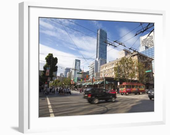 Street Scene, Robson Street, Downtown, Vancouver, British Columbia, Canada, North America-Martin Child-Framed Photographic Print