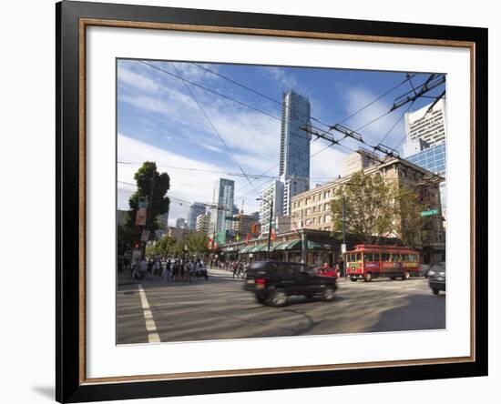 Street Scene, Robson Street, Downtown, Vancouver, British Columbia, Canada, North America-Martin Child-Framed Photographic Print