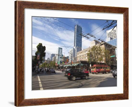 Street Scene, Robson Street, Downtown, Vancouver, British Columbia, Canada, North America-Martin Child-Framed Photographic Print