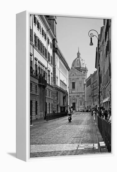 Street Scene Rome Italy-null-Framed Stretched Canvas