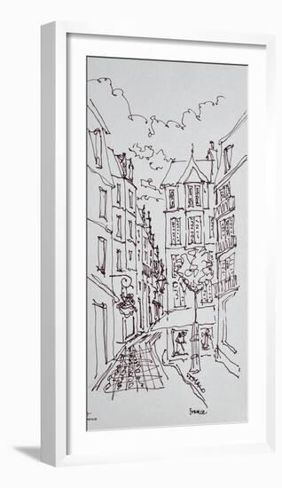 Street scene, Saint-Malo, Brittany, France-Richard Lawrence-Framed Photographic Print