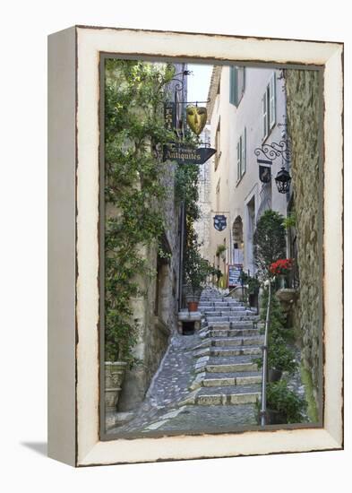 Street Scene, Saint-Paul-De-Vence, Provence-Alpes-Cote D'Azur, Provence, France, Europe-Stuart Black-Framed Premier Image Canvas