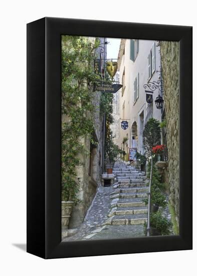 Street Scene, Saint-Paul-De-Vence, Provence-Alpes-Cote D'Azur, Provence, France, Europe-Stuart Black-Framed Premier Image Canvas