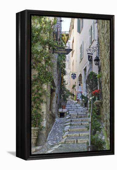 Street Scene, Saint-Paul-De-Vence, Provence-Alpes-Cote D'Azur, Provence, France, Europe-Stuart Black-Framed Premier Image Canvas