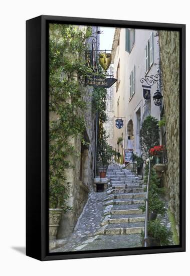 Street Scene, Saint-Paul-De-Vence, Provence-Alpes-Cote D'Azur, Provence, France, Europe-Stuart Black-Framed Premier Image Canvas