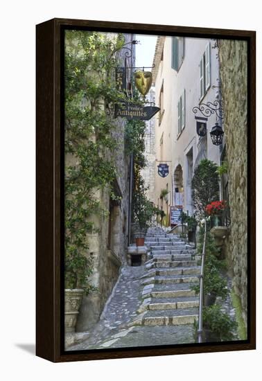 Street Scene, Saint-Paul-De-Vence, Provence-Alpes-Cote D'Azur, Provence, France, Europe-Stuart Black-Framed Premier Image Canvas