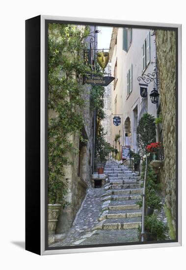 Street Scene, Saint-Paul-De-Vence, Provence-Alpes-Cote D'Azur, Provence, France, Europe-Stuart Black-Framed Premier Image Canvas