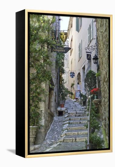 Street Scene, Saint-Paul-De-Vence, Provence-Alpes-Cote D'Azur, Provence, France, Europe-Stuart Black-Framed Premier Image Canvas