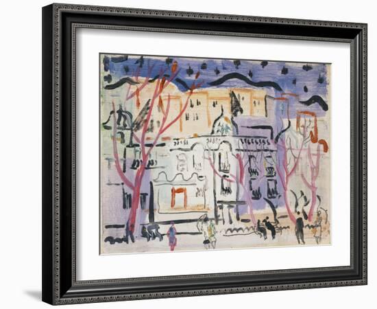 Street Scene, South of France-Christopher Wood-Framed Giclee Print