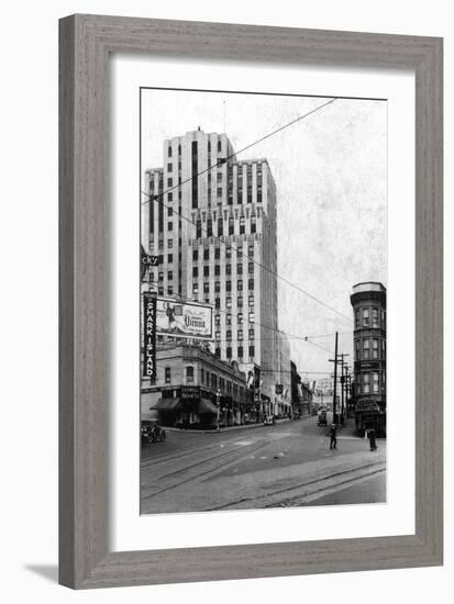 Street Scene - Tacoma, WA-Lantern Press-Framed Art Print