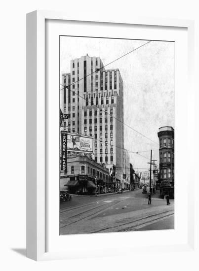 Street Scene - Tacoma, WA-Lantern Press-Framed Art Print