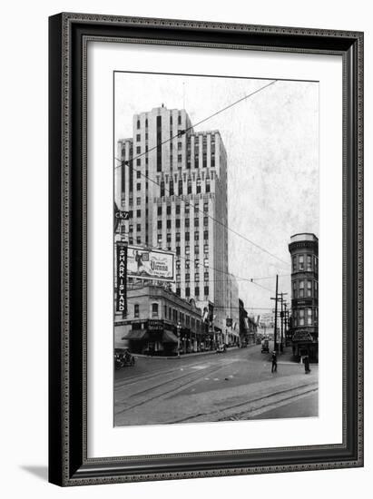 Street Scene - Tacoma, WA-Lantern Press-Framed Art Print