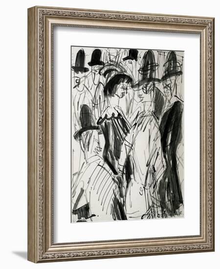 Street Scene V-Ernst Ludwig Kirchner-Framed Art Print