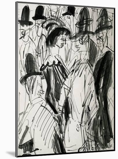 Street Scene V-Ernst Ludwig Kirchner-Mounted Art Print