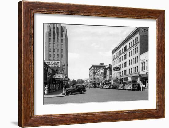Street Scene, View of Donnelly Hotel - Yakima, WA-Lantern Press-Framed Art Print