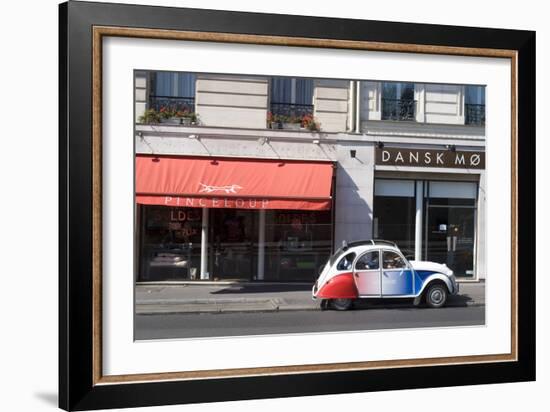 Street Scene with Deux Chevaux Car, Paris, France-Natalie Tepper-Framed Photographic Print