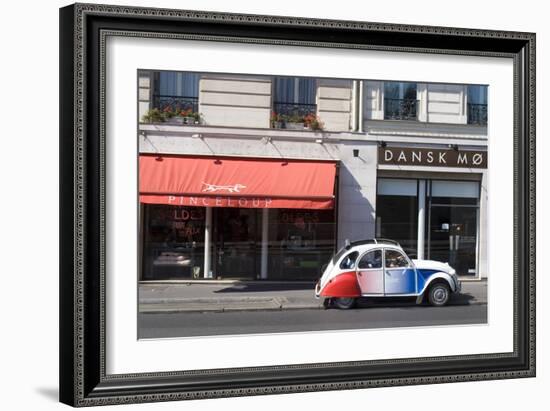 Street Scene with Deux Chevaux Car, Paris, France-Natalie Tepper-Framed Photographic Print