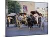 Street Scene with Horse Drawn Carriages, Rawalpindi, Punjab, Pakistan-David Poole-Mounted Photographic Print