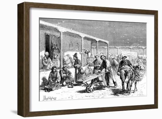 Street Scene, Yarkand, C1890-Ivan Pranishnikoff-Framed Giclee Print