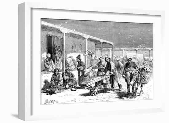 Street Scene, Yarkand, C1890-Ivan Pranishnikoff-Framed Giclee Print