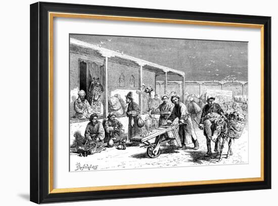 Street Scene, Yarkand, C1890-Ivan Pranishnikoff-Framed Giclee Print