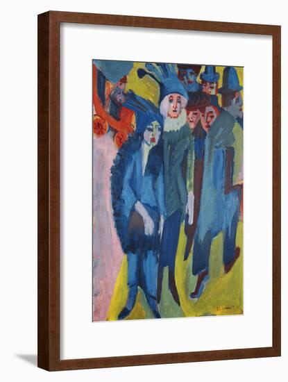 Street Scene-Ernst Ludwig Kirchner-Framed Giclee Print