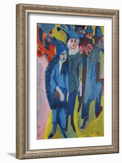 Street Scene-Ernst Ludwig Kirchner-Framed Giclee Print