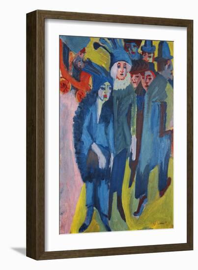 Street Scene-Ernst Ludwig Kirchner-Framed Giclee Print