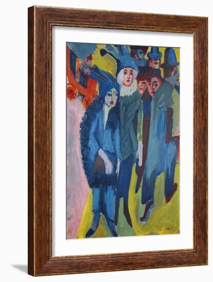 Street Scene-Ernst Ludwig Kirchner-Framed Giclee Print