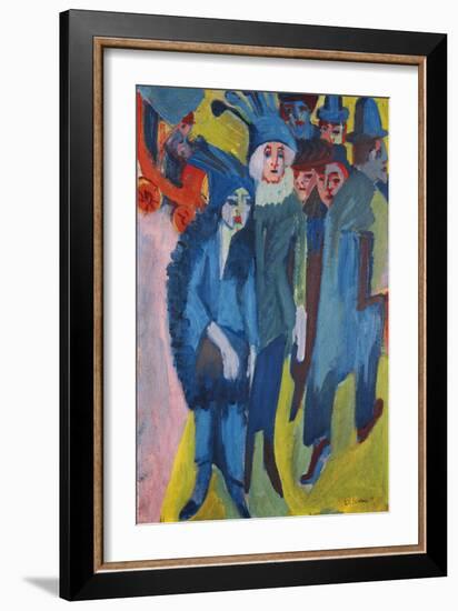 Street Scene-Ernst Ludwig Kirchner-Framed Giclee Print