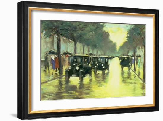 Street Scene-Lesser Ury-Framed Giclee Print