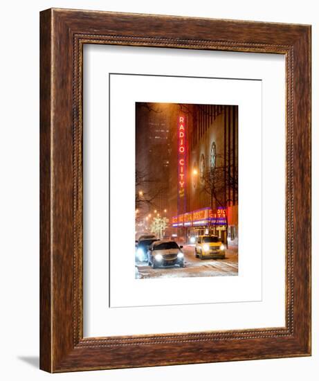 Street Scenes by Night in Winter under the Snow-Philippe Hugonnard-Framed Premium Giclee Print