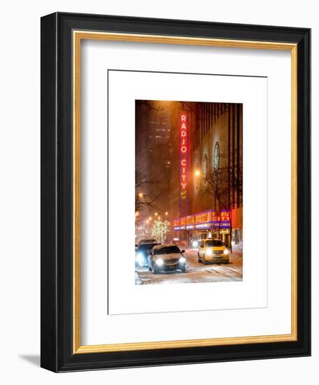 Street Scenes by Night in Winter under the Snow-Philippe Hugonnard-Framed Premium Giclee Print