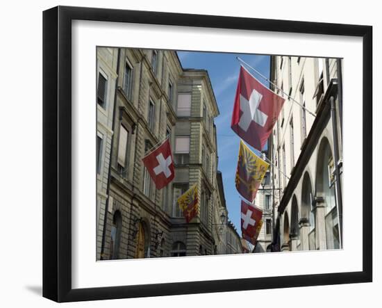 Street Scenes in Geneva Old Town, Geneva, Switzerland, Europe-Matthew Frost-Framed Photographic Print