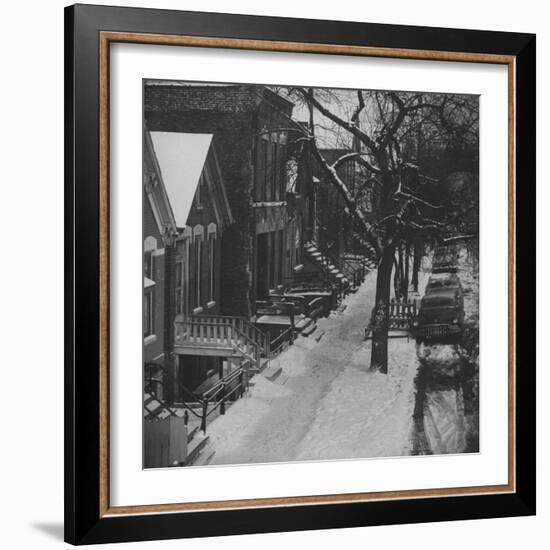 Street Scenes in the Slum Area of Chicago, Showing Tenement Houses and Dilapidated Buildings-null-Framed Photographic Print