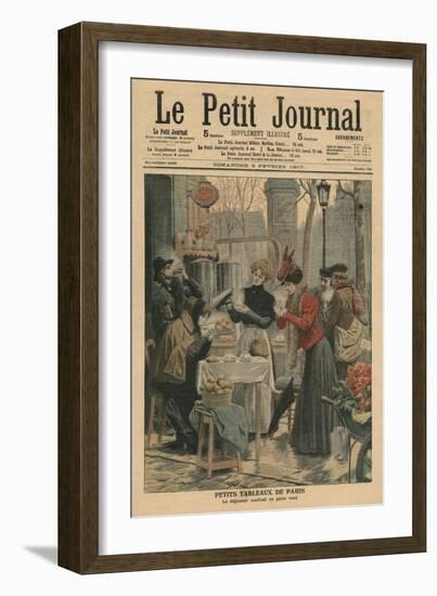 Street Scenes of Paris, Breakfast in Open Air-French School-Framed Giclee Print