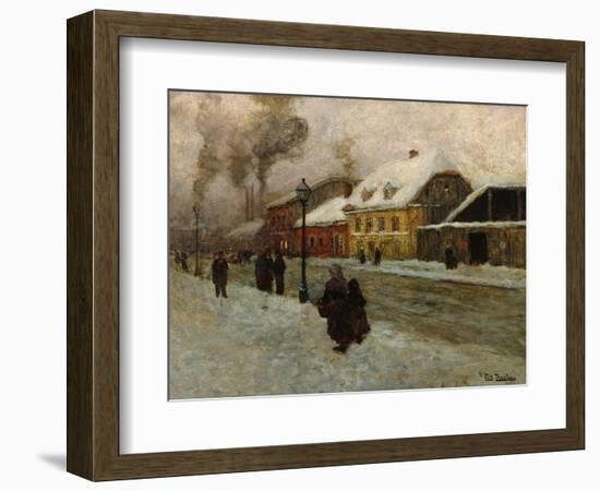 Street Section from Groenland (Oslo), 1906-Fritz Thaulow-Framed Giclee Print