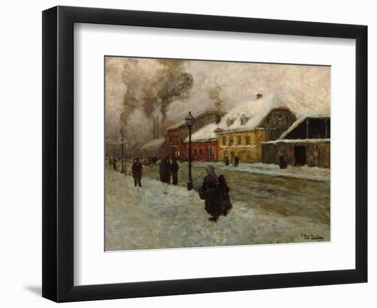 Street Section from Groenland (Oslo), 1906-Fritz Thaulow-Framed Giclee Print