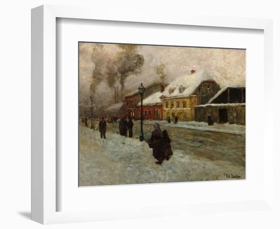 Street Section from Groenland (Oslo), 1906-Fritz Thaulow-Framed Giclee Print