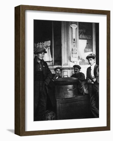 Street Sellers of Roasted Chestnuts, Paris, 1931-Ernest Flammarion-Framed Giclee Print