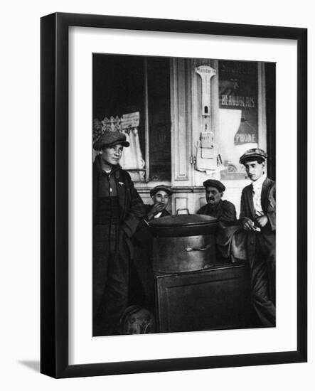 Street Sellers of Roasted Chestnuts, Paris, 1931-Ernest Flammarion-Framed Giclee Print