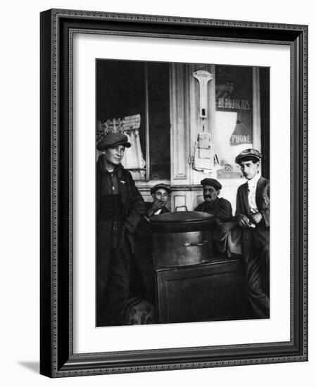 Street Sellers of Roasted Chestnuts, Paris, 1931-Ernest Flammarion-Framed Giclee Print