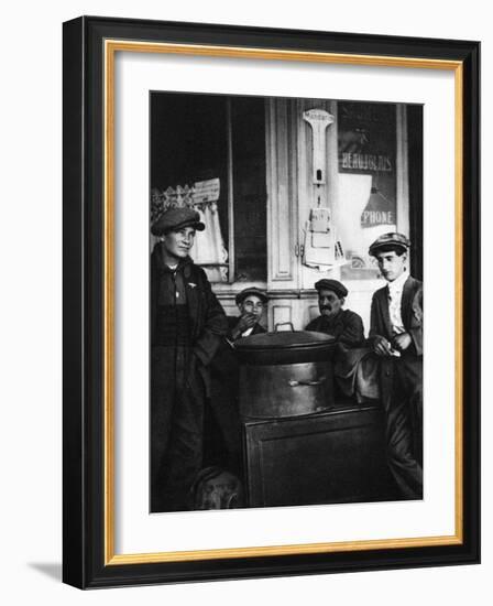 Street Sellers of Roasted Chestnuts, Paris, 1931-Ernest Flammarion-Framed Giclee Print