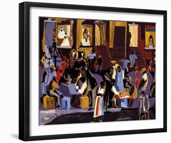 Street Shadows, 1959-Jacob Lawrence-Framed Art Print